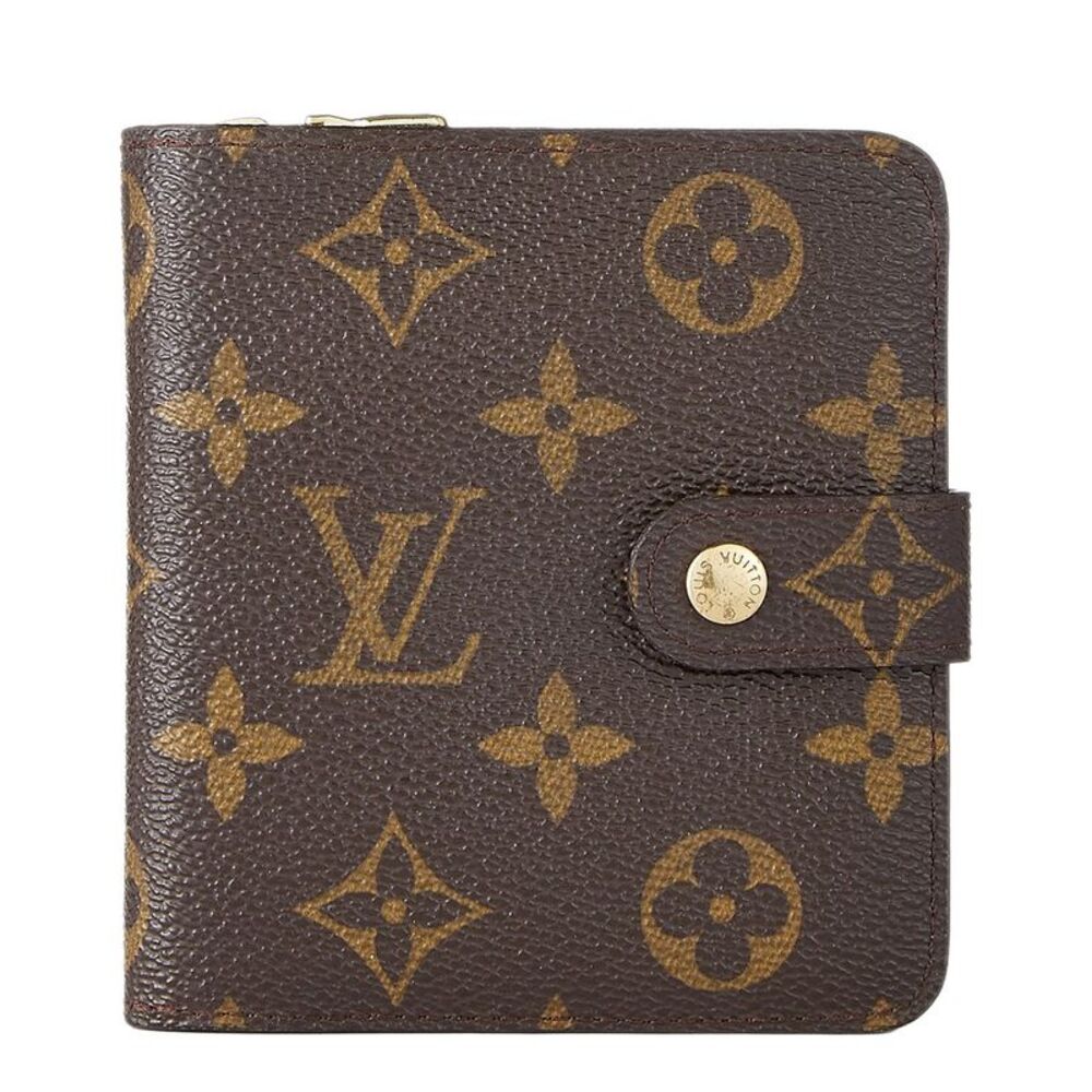 Louis Vuitton Brown Monogram Coated Canvas Compact Zip (Authentic Pre-Loved)